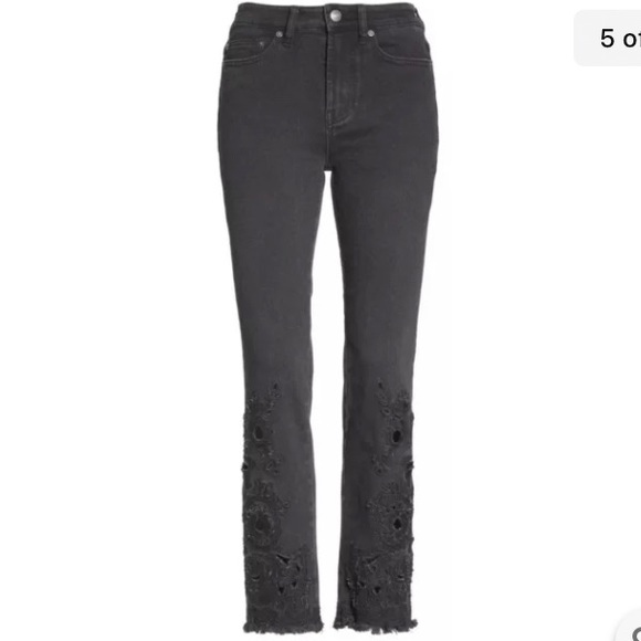 Free People Cutwork Cropped Cigarette Jeans - Picture 5 of 11